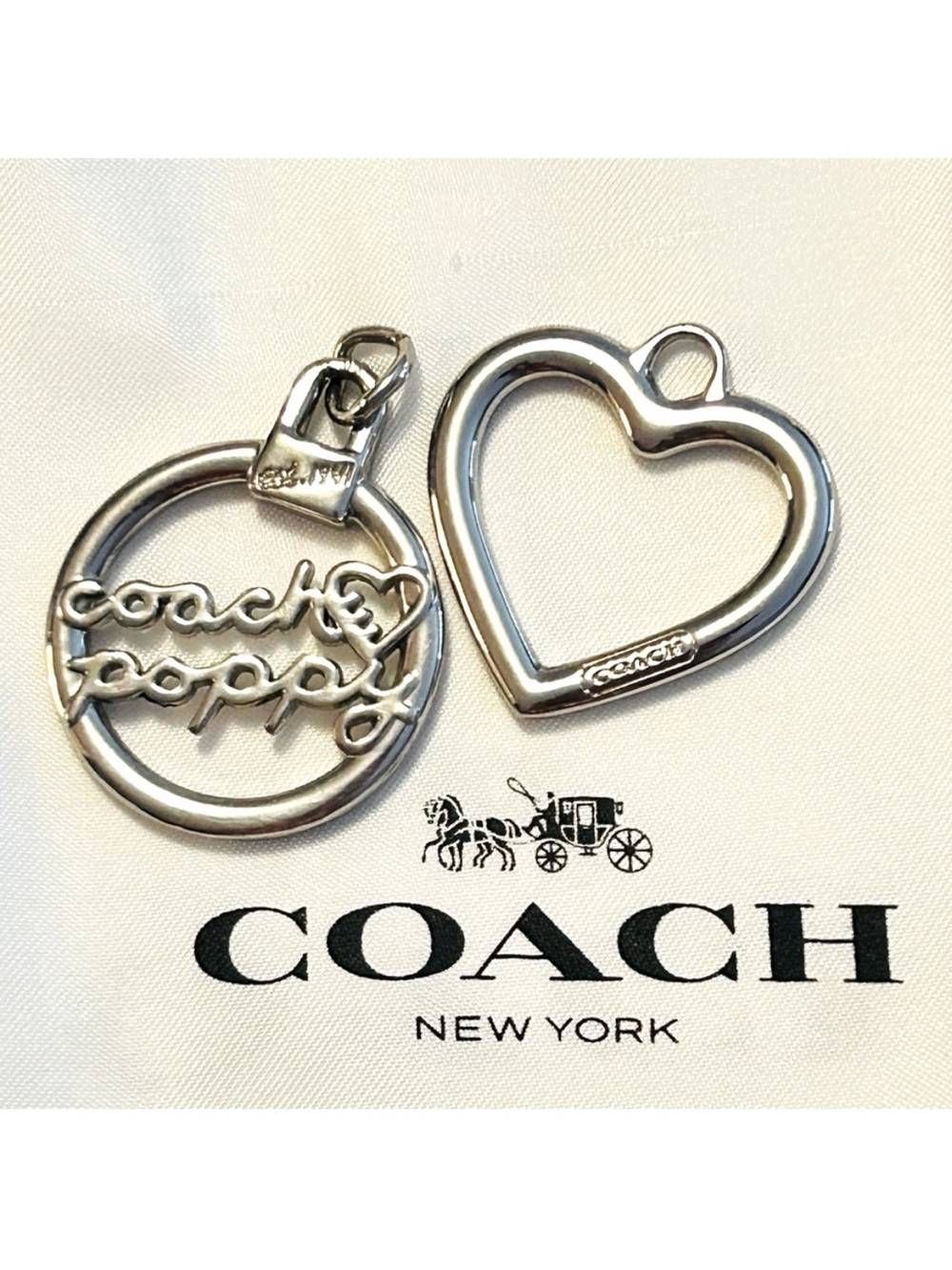 Coach Heart Charm LISTING FOR WHIMSEYPAWS ONLY - Picture 3 of 3